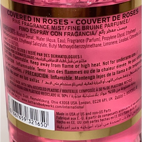Bath & Body Works Luxury Collection Covered In Roses Fragrance Mist 8oz New - Picture 3 of 5